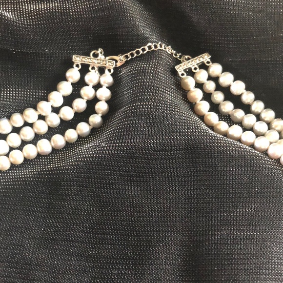 Danbury Mint silver pearl&lavender stone necklace - Picture 2 of 8